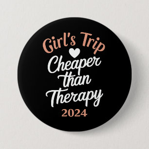Girl's Trip 2024 goedkoper dan therapie vakantie Ronde Button 7,6 Cm
