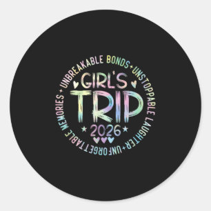 Girls Trip 2026 Vrouwen Weekend Vakantie Matching Ronde Sticker