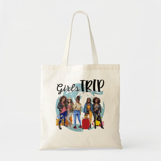 Girls Trip Black Women Queen Melanin African Ameri Tote Bag (Voorkant)