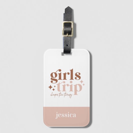 Girls Trip Goedkoper dan Therapy Welcome Bag Bagagelabel (Voorkant (verticaal))