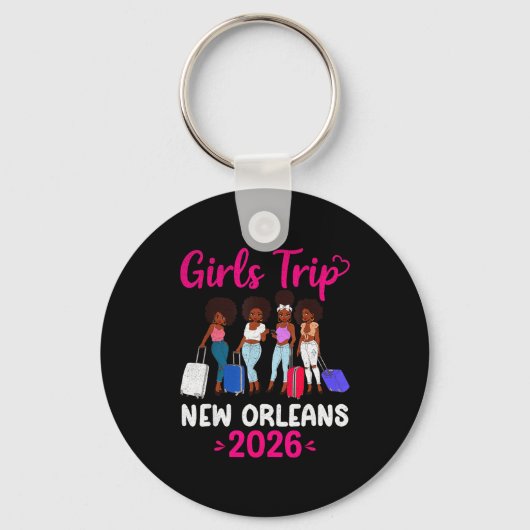 Girls Trip New Orleans 2026 Squad Matching Outfit Sleutelhanger (Voorkant)