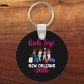 Girls Trip New Orleans 2026 Squad Matching Outfit Sleutelhanger (Voorkant)