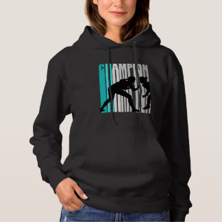 Girls Turquoise Wrestling Champion Wrestling Team Hoodie