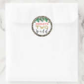 Girls Two Wild Safari à thème Anniversaire Sticker (Sac)