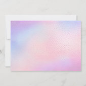 Girls Unicorn Photo Anniversaire Invitation (Dos)