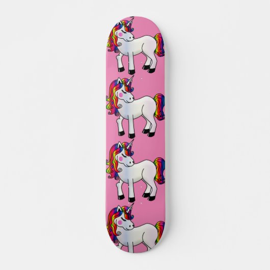 GIRLS UNICORN PINK SKATEBOARD (Voorkant)