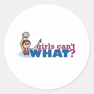 Girls Water Polo Ronde Sticker