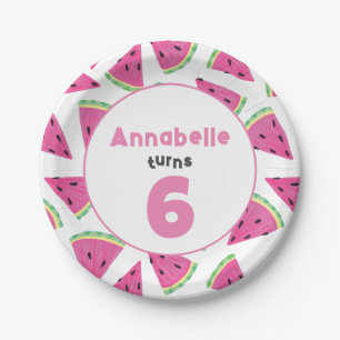 Girls Watermelon Birthday Party Papieren Bordje