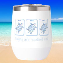 Girls' Weekend Blue Turtle Mahjong Cadeau-op-maat