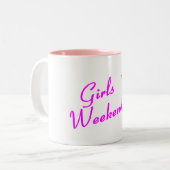 Girls Weekend (Face) Tweekleurige Koffiemok (Voorkant links)
