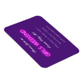 GIRLS WEEKEND Neon LED Sign Invitation Briefkaart Magneet (Rechterzijde)