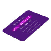 GIRLS WEEKEND Neon LED Sign Invitation Briefkaart Magneet (Linkerzijde)