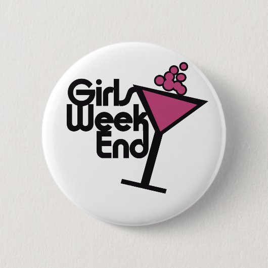 Girls Weekend Ronde Button 5,7 Cm (Voorkant)