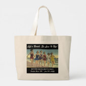 Girl's Weekend Summer Bach Party op het strand Grote Tote Bag (Achterkant)