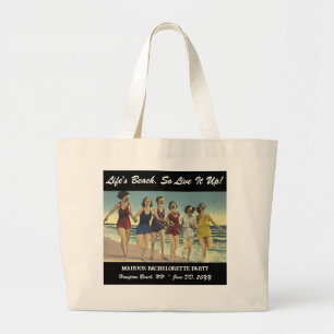Girl's Weekend Summer Bach Party op het strand Grote Tote Bag