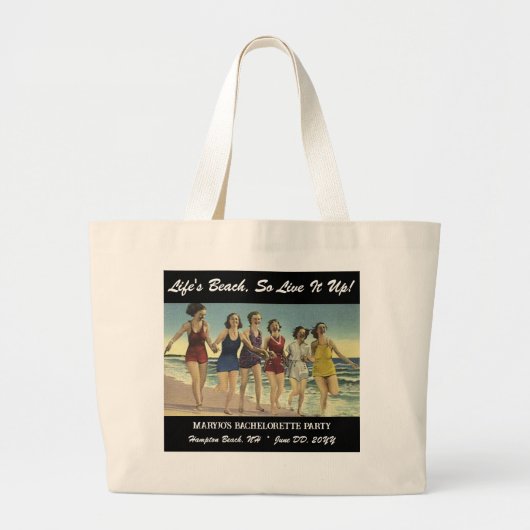 Girl's Weekend Summer Bach Party op het strand Grote Tote Bag (Voorkant)