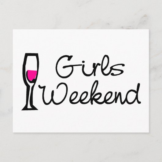 Girls Weekend Wine Briefkaart (Voorkant)