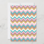 Girls Wild One First Birthday Invitation Kaart (Achterkant)