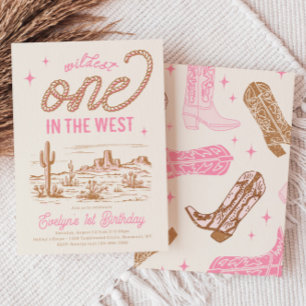 Girl's Wildest One in the West Uitnodiging