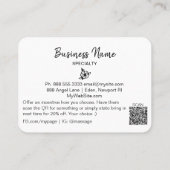 *~* Girly Abstract Ombre Pastel Peach Logo QR code Visitekaartje (Achterkant)