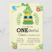 Girly Ananas Ms. Onederful Eerste Kaart (Voorkant / Achterkant)