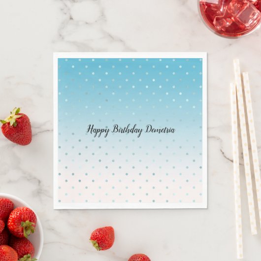 Girly Aqua Glam Dots             Servet (Insitu)