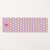 Girly Argyle Roze Geel en Paarse Gym Yogamat (Voorkant (horizontaal))