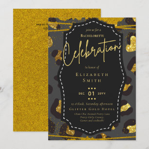 Girly Bachelorette Glam Animal Prints Kaart