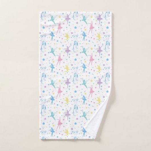 Girly Ballerina Dancer - Ballet Pattern Bad Handdoek (Handdoek)