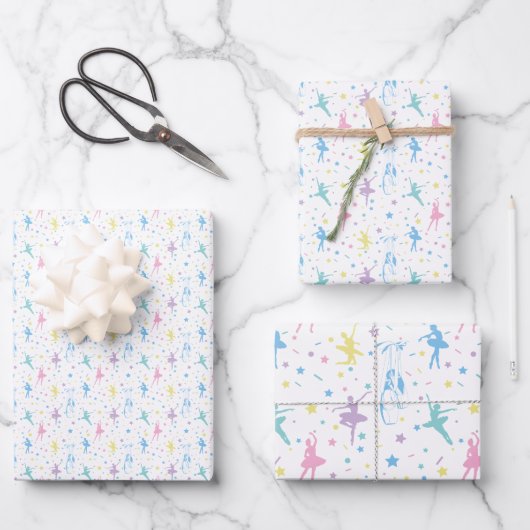 Girly Ballerina Dancer - Ballet Pattern Inpakpapier Vel (Voorkant)