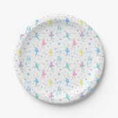 Girly Ballerina Dancer - Ballet Pattern Papieren Bordje (Voorkant)