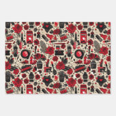 Girly betegelde partij patroon inpakpapier vel (Voorkant 2)