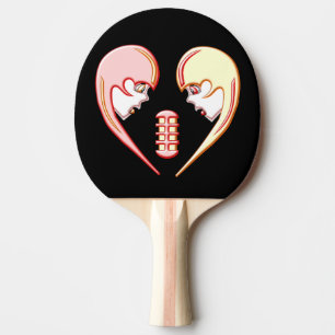 Girly BFF Karaoke Love Heart Tafeltennisbatje