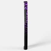 Girly Black en Violet Leopard Ombre Monogram Samsung Galaxy Hoesje (Rechterkant)