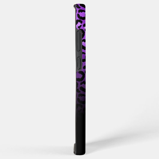 Girly Black en Violet Leopard Ombre Monogram Samsung Galaxy Hoesje (Rechterkant)