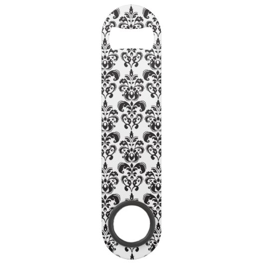 Girly Black en White Damask Pattern 2 Speed Flessenopener (Voorkant)