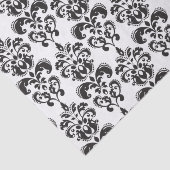 Girly Black en White  Damask Pattern 2 Tissuepapier (Detail)
