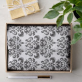 Girly Black en White  Damask Pattern 2 Tissuepapier (Geschenk)