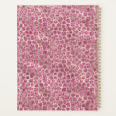 Girly Black Eyelashes Gold Pink Leopard Print Planner (Achterkant)