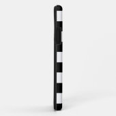 Girly Black White Stripes Aangepaste naam Monogram Case-Mate iPhone Case (Achterkant/rechts)