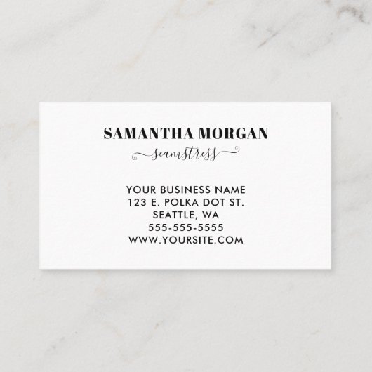 Girly Bleke Paarse en witte Polka Dot Monogram Visitekaartje (Achterkant)