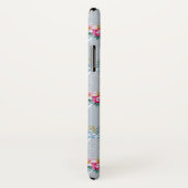 Girly Blue Bows  roze Rose Floral Pattern Case-Mate iPhone Case (Achterkant / rechts)