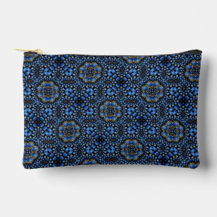  Girly Blue & Gold Dot Art Mandala Patroon Etui