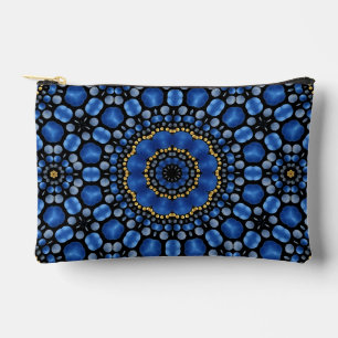  Girly Blue & Gold Dot Art Mandala Patroon Etui