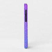 Girly Blue Paars Glitter Sparkle Ombre Name Case-Mate iPhone Case (Achterkant/links)