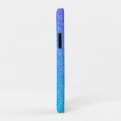 Girly Blue Paars Glitter Sparkle Ombre Name Case-Mate iPhone Case (Achterkant/rechts)