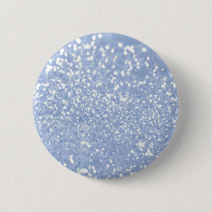 Girly Blue White Abstract Glitter-foto Ronde Button 5,7 Cm