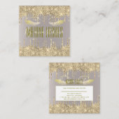 Girly Blush Goud Glit Eye Drips Artist Make-up SPA Vierkante Visitekaartje (Voorkant / Achterkant)