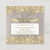 Girly Blush Goud Glit Eye Drips Artist Make-up SPA Vierkante Visitekaartje (Achterkant)