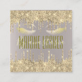 Girly Blush Goud Glit Eye Drips Artist Make-up SPA Vierkante Visitekaartje (Voorkant)